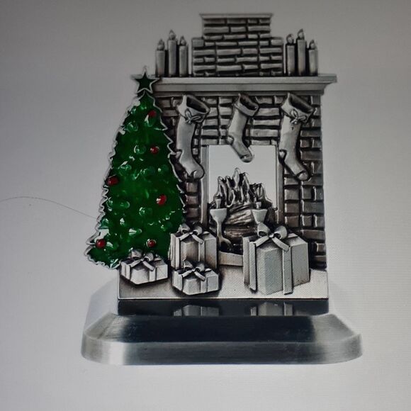 Stocking Hanger Pewter Christmas Tree By Plow & Hearth - Picture 3 of 7